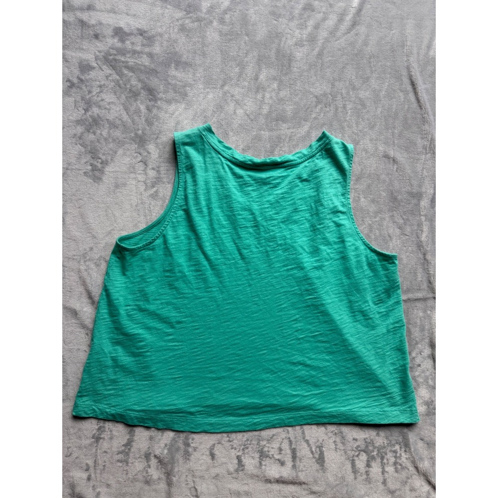 Escape Tank Top Womens XL Green Habitat Clothes Cotton  V-Neck 10014 Sleeveless